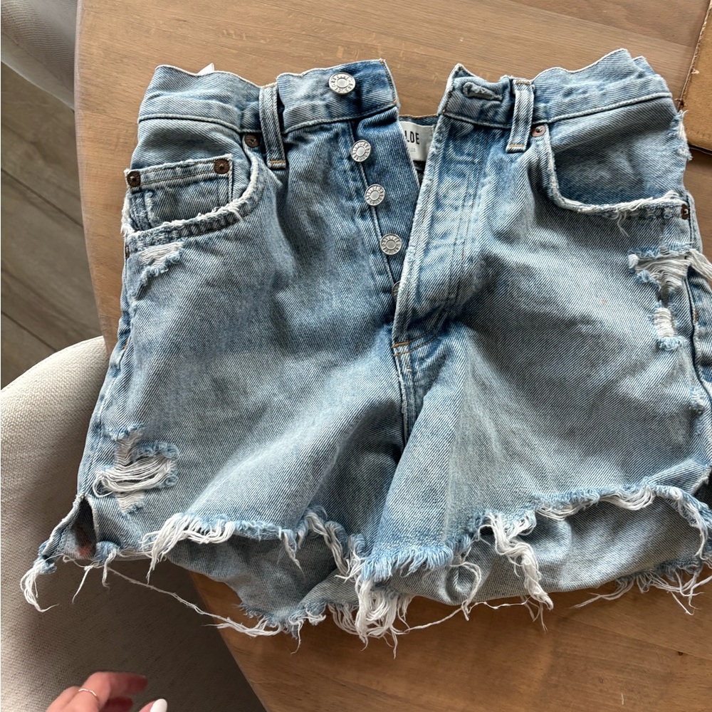 Agolde Parker Button up Denim Shorts